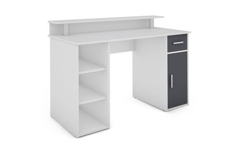 freiraum Schreibtisch DIEGO (B 120, H 88, T 55 cm), in Weiß/Anthrazit 120 x 88 x 55 cm (BxHxT) von freiraum