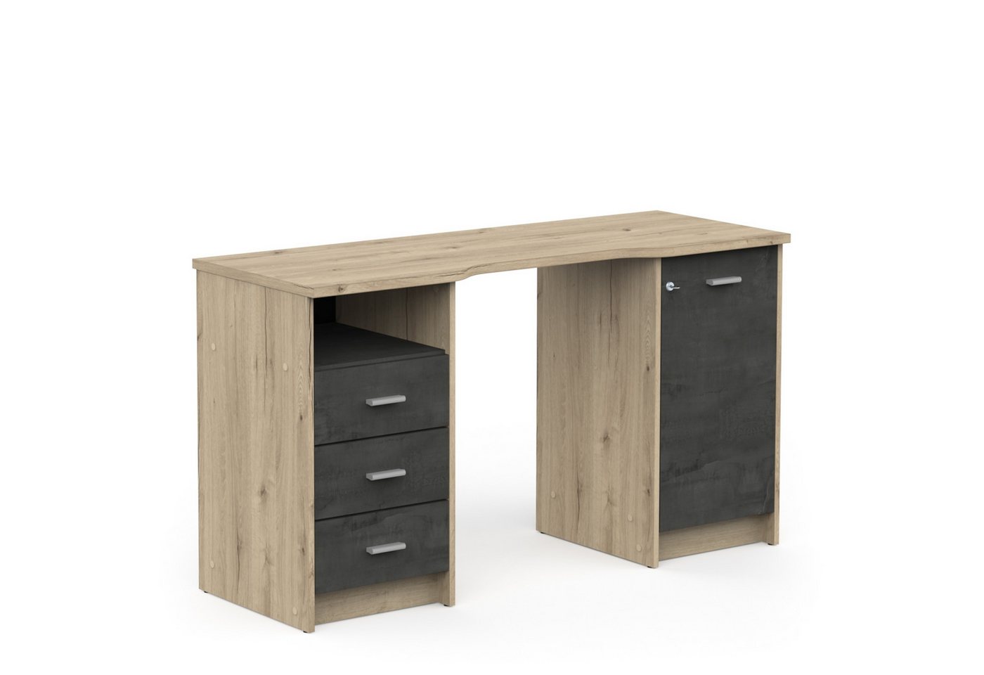 PREISBRECHER Schreibtisch MAO, in Eiche royal - 132,2x73,9x48,4cm (BxHxT) von PREISBRECHER