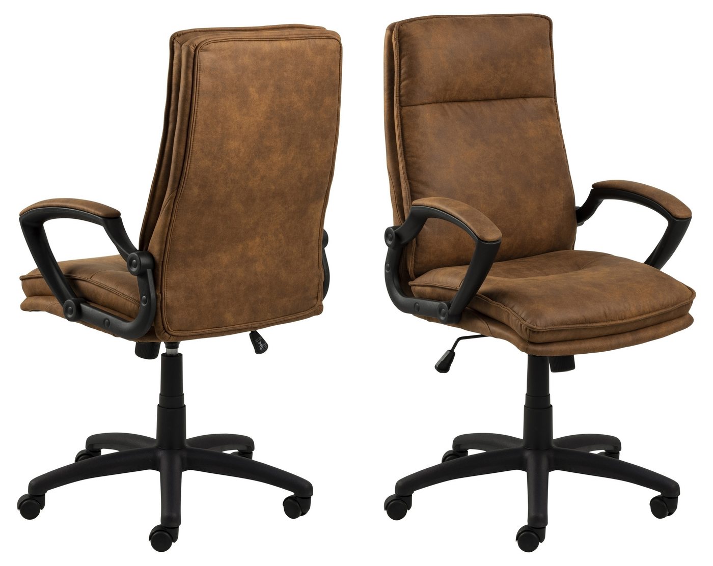 freiraum Schreibtischstuhl Brad, in camel, Polyester, Nylon - 67x115x69,5cm (BxHxT) von freiraum