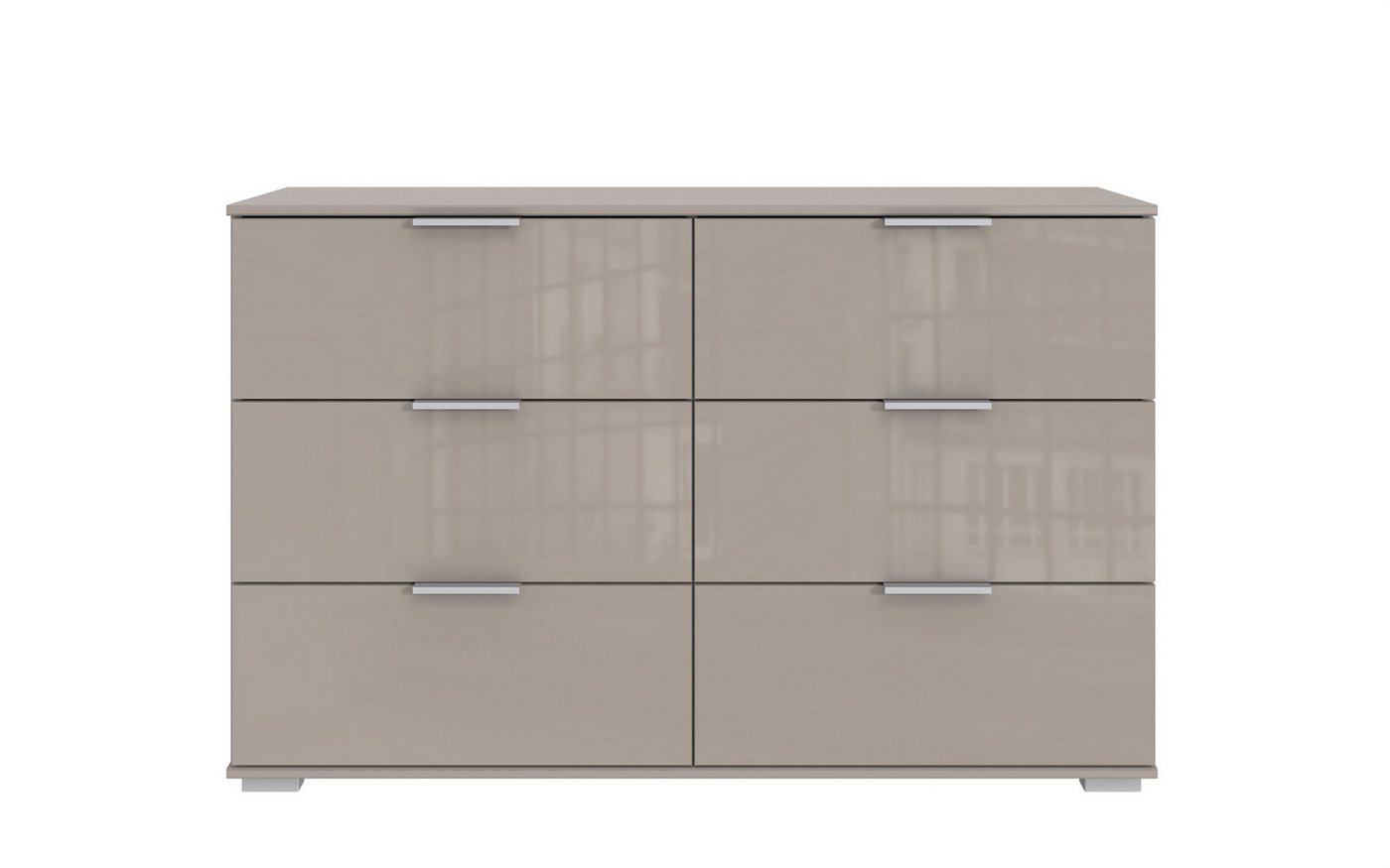 freiraum Schubkastenkommode Easy Plus, 6 Schubladen, in SAHARAGRAU - 130x83x41cm (BxHxT) von freiraum