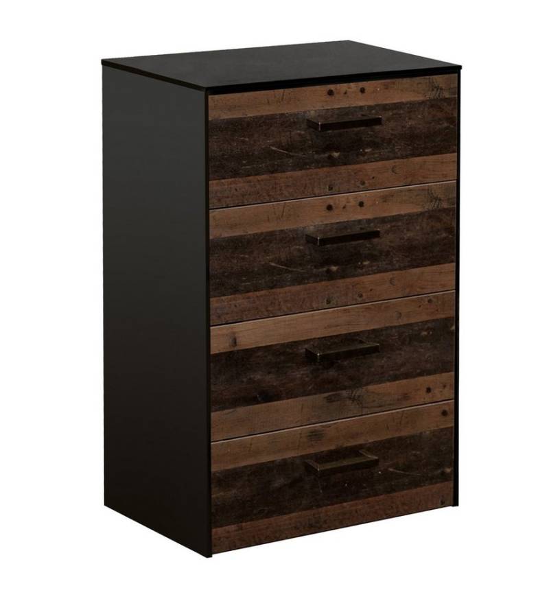 freiraum Schubkastenkommode Texas, in schwarzstahl / texas oak - 60x97x41 (BxHxT) von freiraum