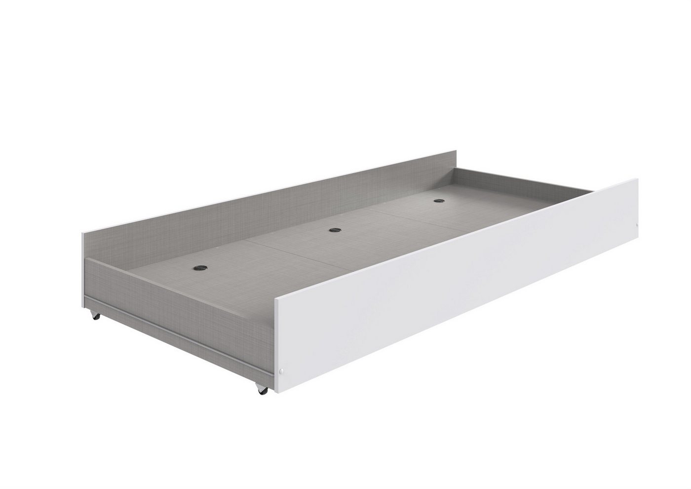 freiraum Schublade NORDERNEY, Ausziehliege auf Rollen, in WEISS - 199x27x93cm (BxHxT) von freiraum