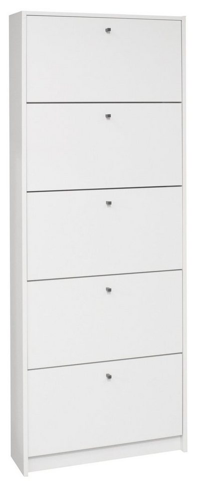 freiraum Schuhkipper Flap, in weiß matt lack, Holzwerkstoff - 60x168x16cm (BxHxT) von freiraum
