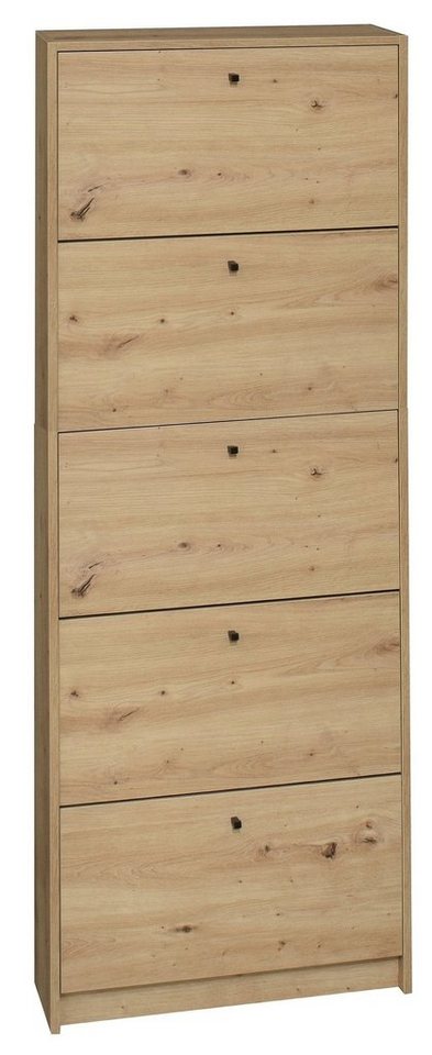 freiraum Schuhkipper Flap, in asteiche, Holzwerkstoff - 60x168x16cm (BxHxT) von freiraum