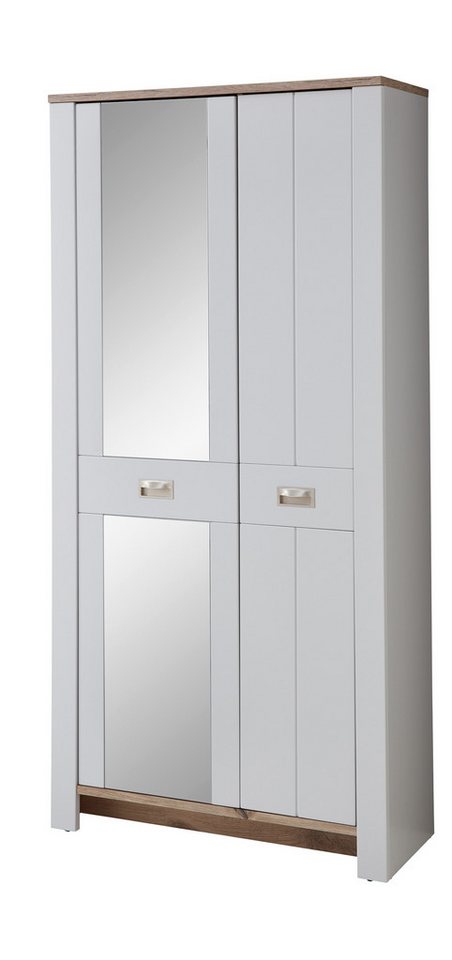 freiraum Schuhschrank Dijon in Ashgrey Dekor, MDF, Spannplatte - 98x201x38cm (BxHxT) von freiraum