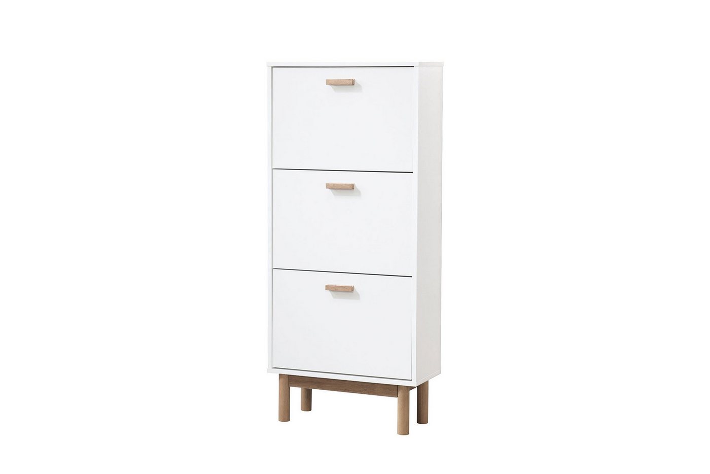freiraum Schuhschrank Orvar in Weiß - 58x131x25cm (BxHxT) von freiraum