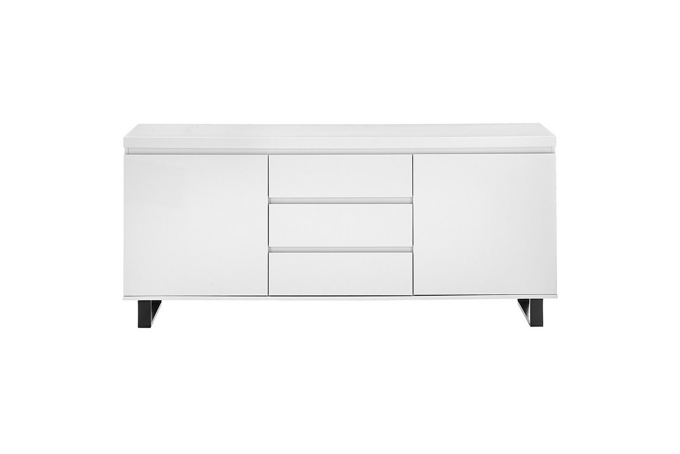 freiraum Sideboard AUSTIN, in modern white, HWP - 166x74x40cm (BxHxT) von freiraum