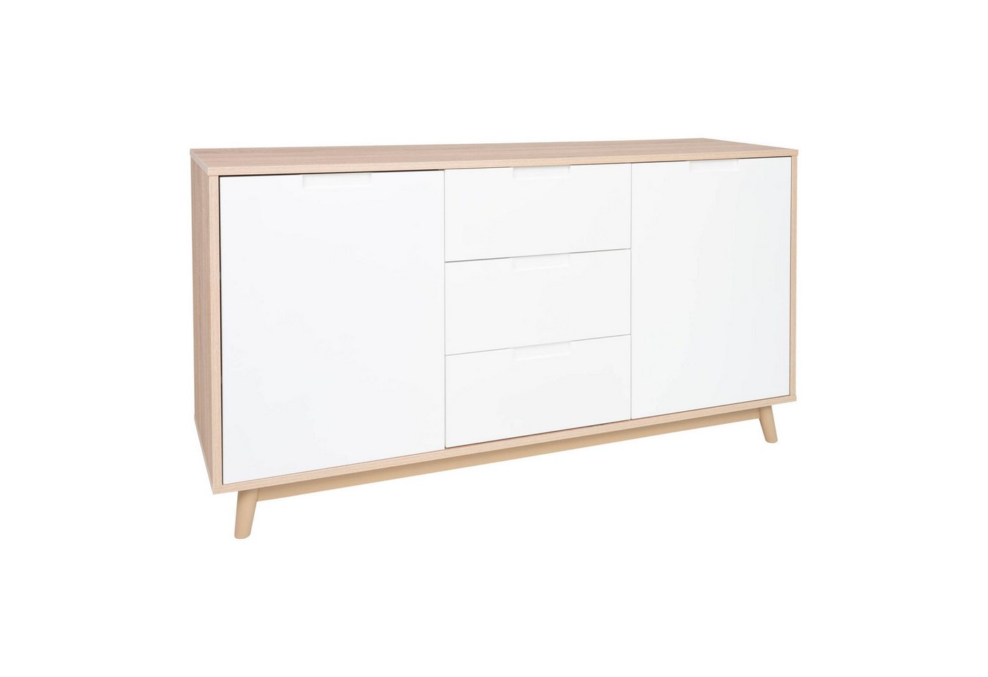 freiraum Sideboard Copenhagen, in Weiss, MDF - 150x86x45cm (BxHxT) von freiraum