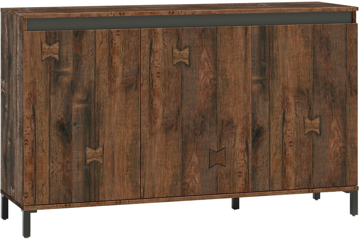 freiraum Sideboard GENIO industrial, in Eiche, Holzwerkstoff - 138x84x40cm (BxHxT) von freiraum