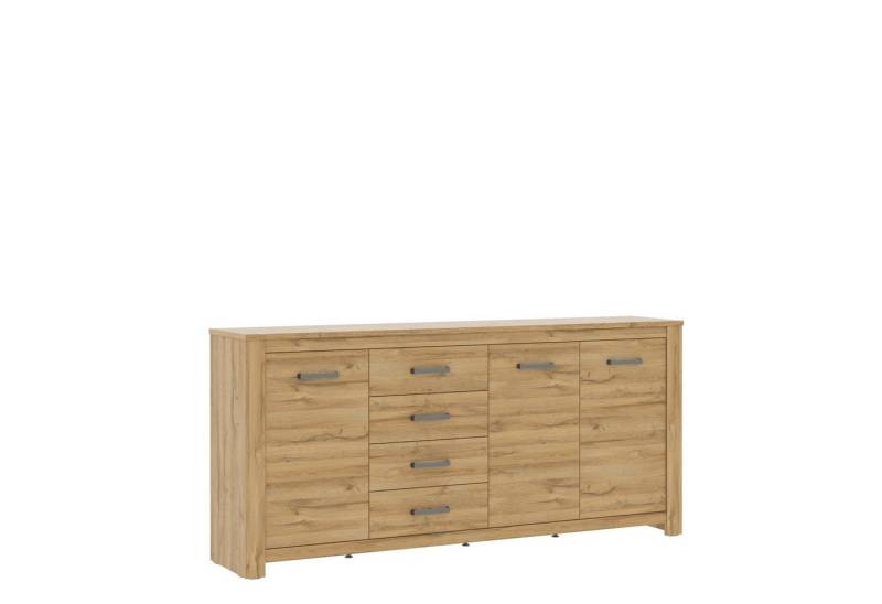 freiraum Sideboard HAVANNA, 3 Türen, 4 Schübe, Alteiche Dekor - 206x95,7x42,2cm (BxHxT) von freiraum