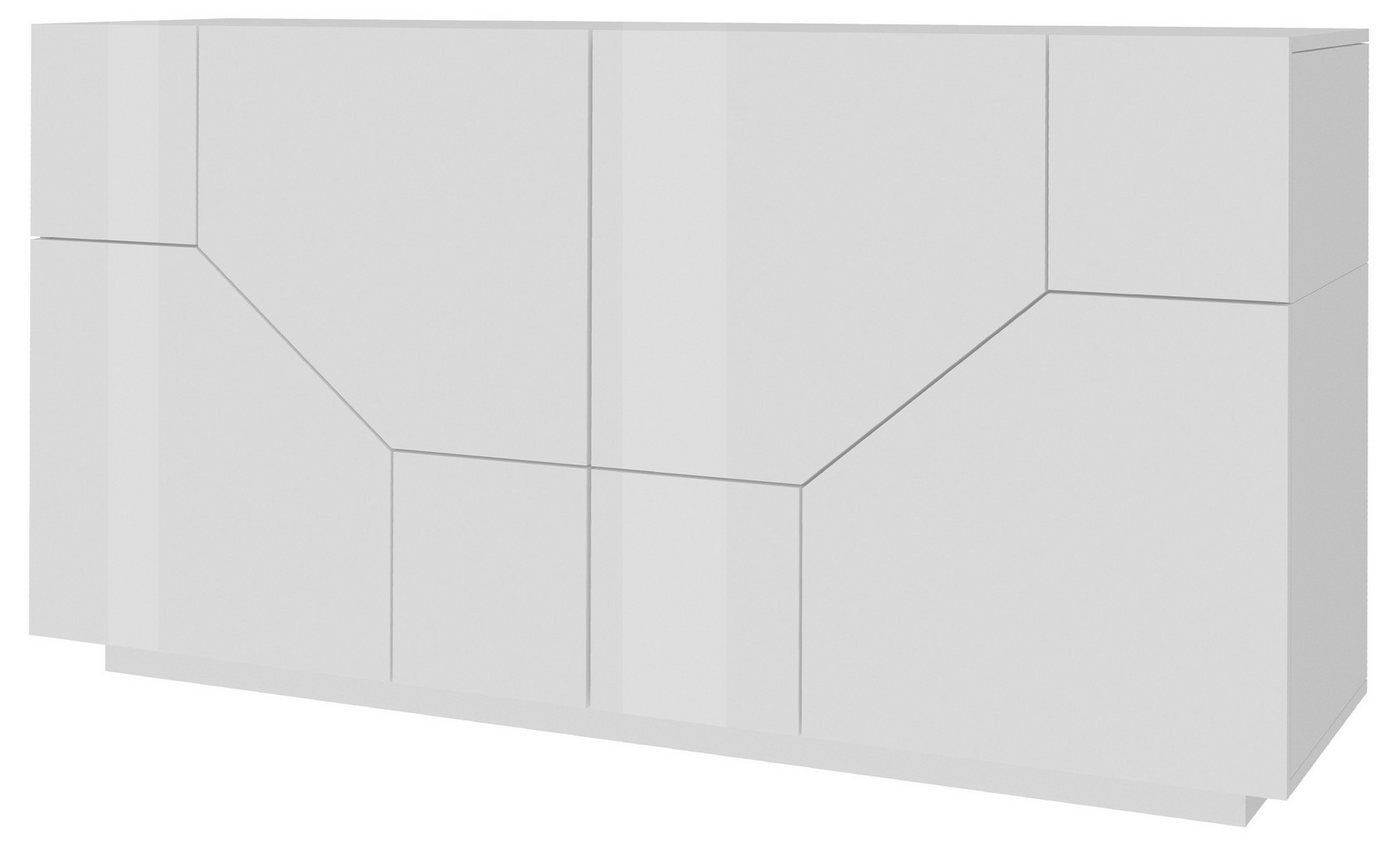 freiraum Sideboard Ragusa, in weiß hochglanz, Holzwerkstoff - 200x86x43cm (BxHxT) von freiraum