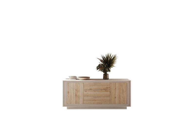 freiraum Sideboard Siena, 2 Türen, 3 Schübe, Cashmere / Cadiz Eiche Dekor - 180x80x50 (BxHxT) von freiraum