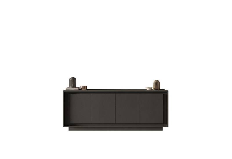 freiraum Sideboard Siena, 4 Türen, Soft-Close, Lava anthrazit - 207x80x50 (BxHxT) von freiraum