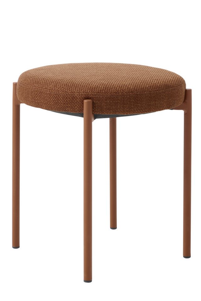freiraum Sitzhocker PELICAN, in rostfarbig, Stoff und Stahl - 40x48x40cm (BxHxT) von freiraum
