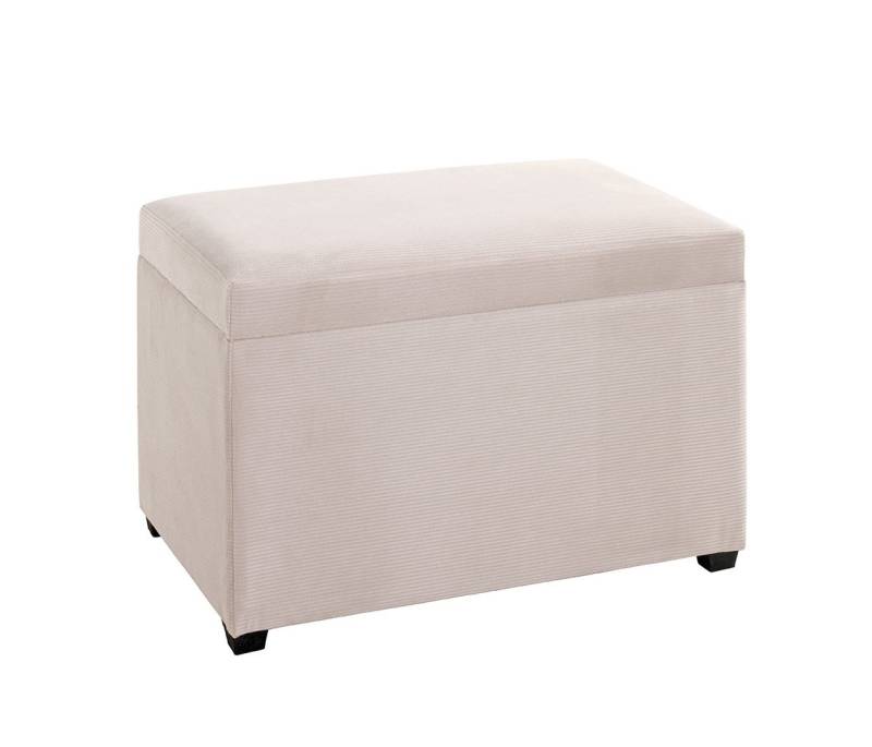 freiraum Sitztruhe 54945, in creme, MDF, Textilgewebe Cord - 58x42x39cm (BxHxT) von freiraum
