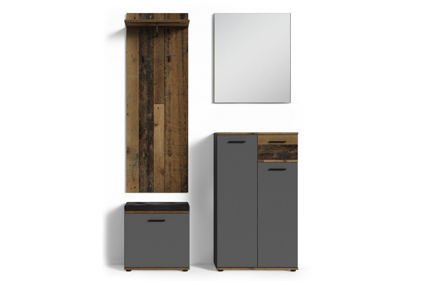 freiraum Spiegel JAKOB (B 60, H 70, T 2 cm), in Anthrazit 60 x 70 x 2 cm (BxHxT) von freiraum