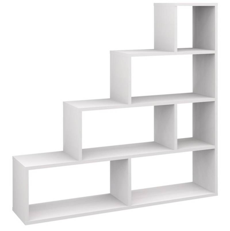 freiraum Stufenregal Partition, 6 Fächer, in weiß matt lack - 160x162x40 (BxHxT) von freiraum