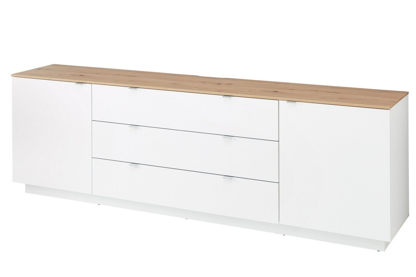 freiraum TV-Board Core, in weiß supermatt Dekor, MDF, Spannplatte - 240x77x44cm (BxHxT) von freiraum