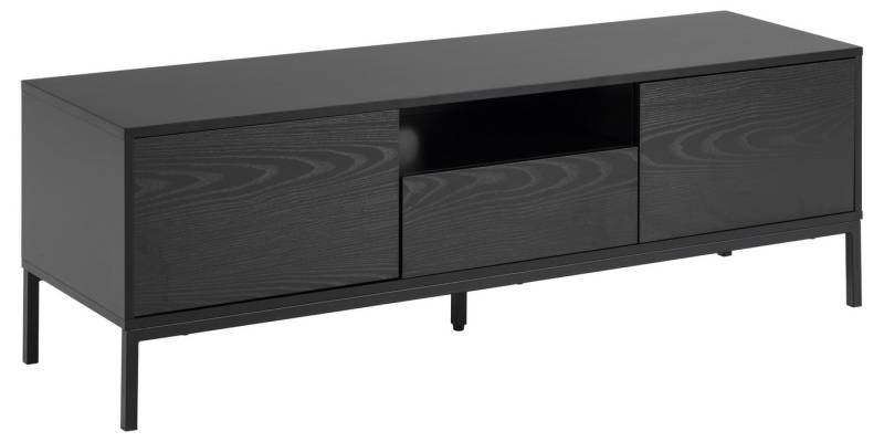 freiraum TV-Board Seaford, in schwarz, MDF. Stahl - 140x45x40cm (BxHxT) von freiraum