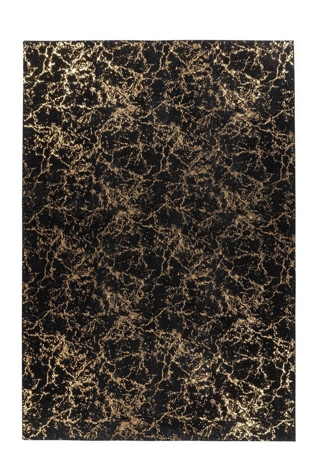 freiraum Teppich Bijou, in Schwarz / Gold, 100% Polyester - 150x80cm (LxB) von freiraum