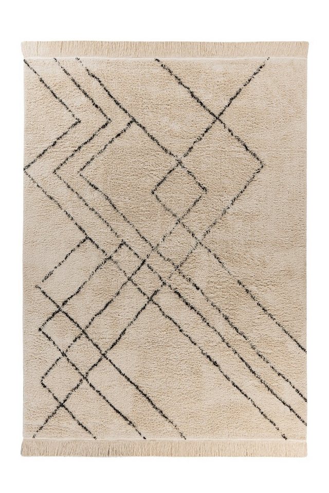 freiraum Teppich Mylen, in Creme / Schwarz, 100% Baumwolle - 150x80cm (LxB) von freiraum