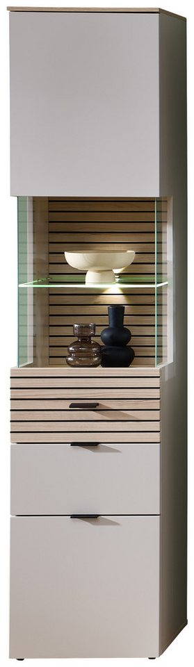 freiraum Vitrine Ina in Cashmere / Riva Eiche Dekor - 45x200x36cm (BxHxT) von freiraum