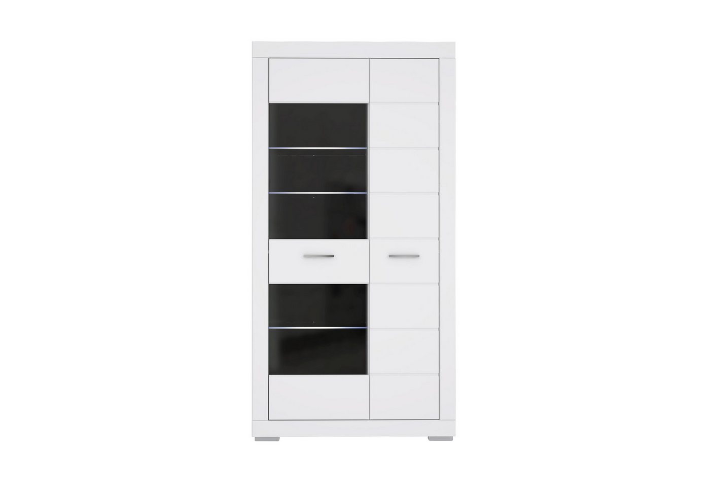 freiraum Vitrine SNOW 2 Türen, 1 verglast, in weiß - 101x198,5x41,4cm (BxHxT) von freiraum