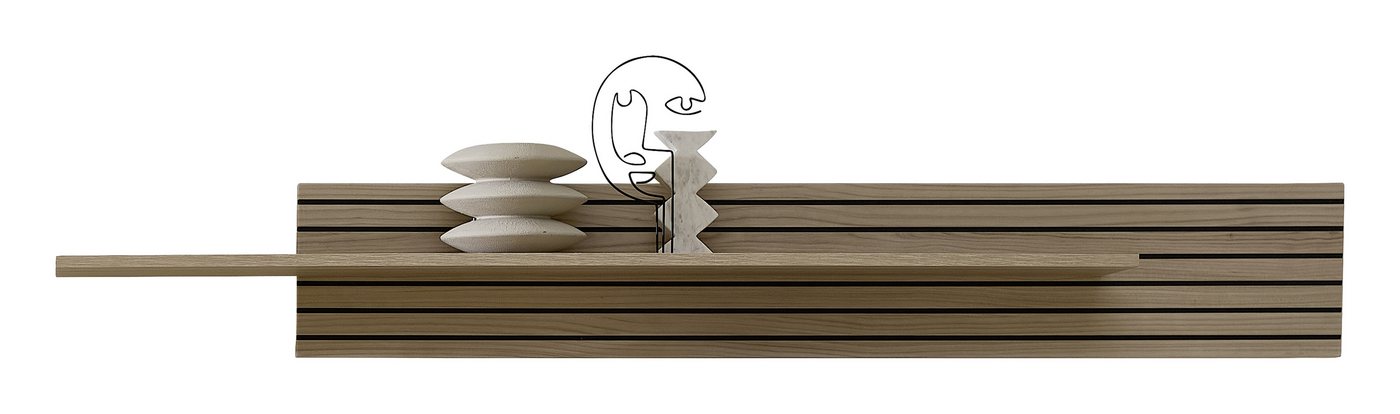 freiraum Wandboard Ina, in Cashmere / Riva Eiche Dekor - 160x22x22cm (BxHxT) von freiraum