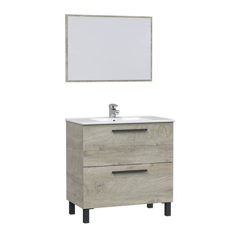 freiraum Waschbeckenunterschrank ATHENA in Alaska-Eiche - 80x80x45 (BxHxT) von freiraum