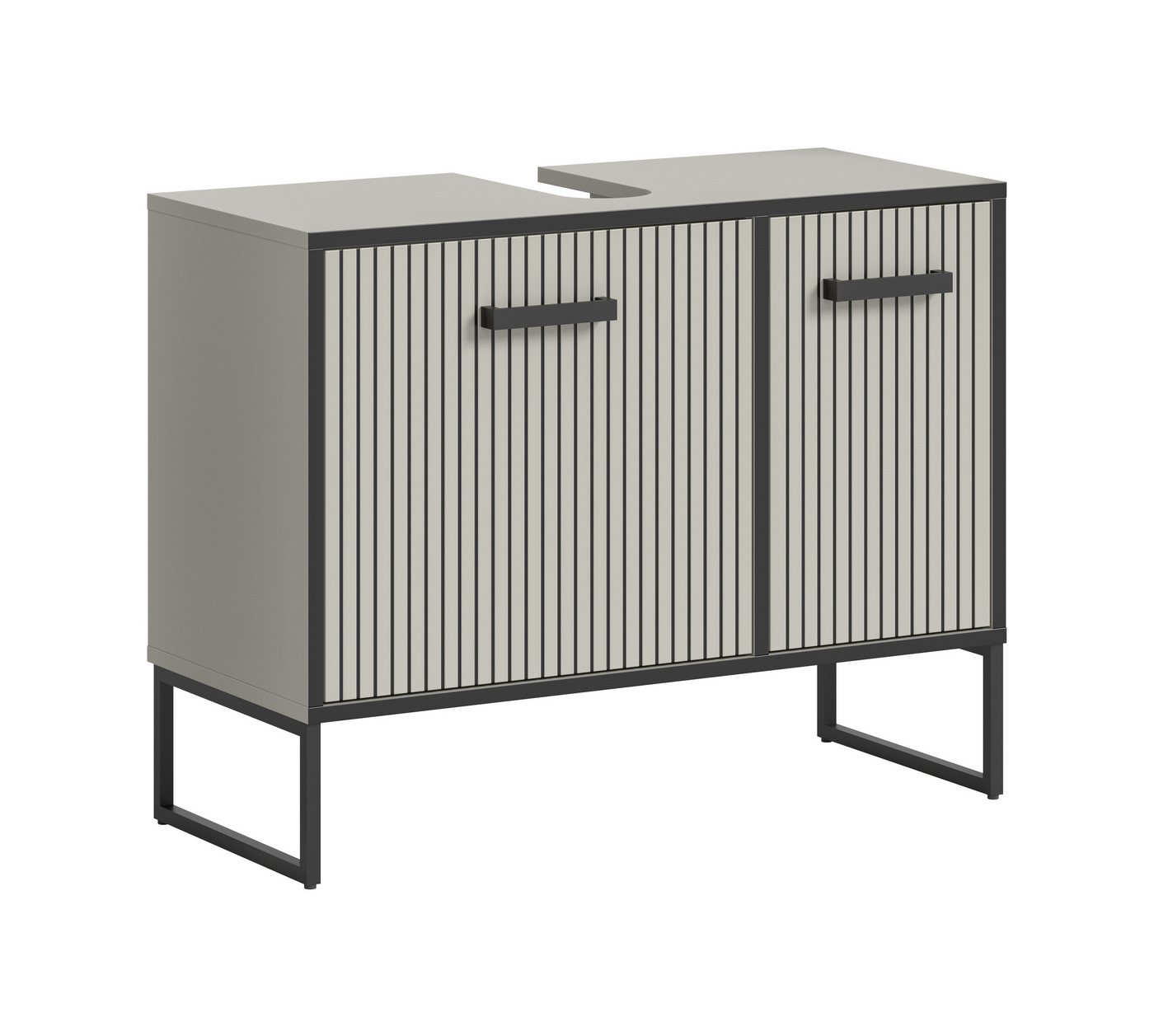 freiraum Waschbeckenunterschrank Bagno 2 Türen, 4 Fächer, in kaschmir Dekor - 80x63x36cm (BxHxT) von freiraum