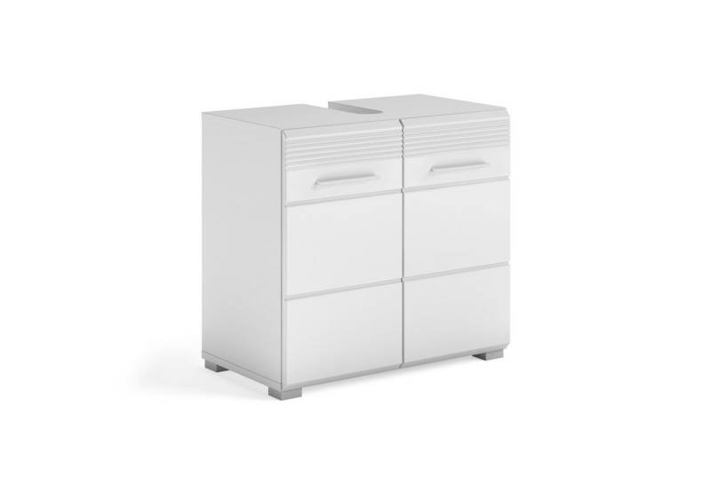 freiraum Waschbeckenunterschrank Linus in Weiß Hochglanz - 60x56x34cm (BxHxT) von freiraum