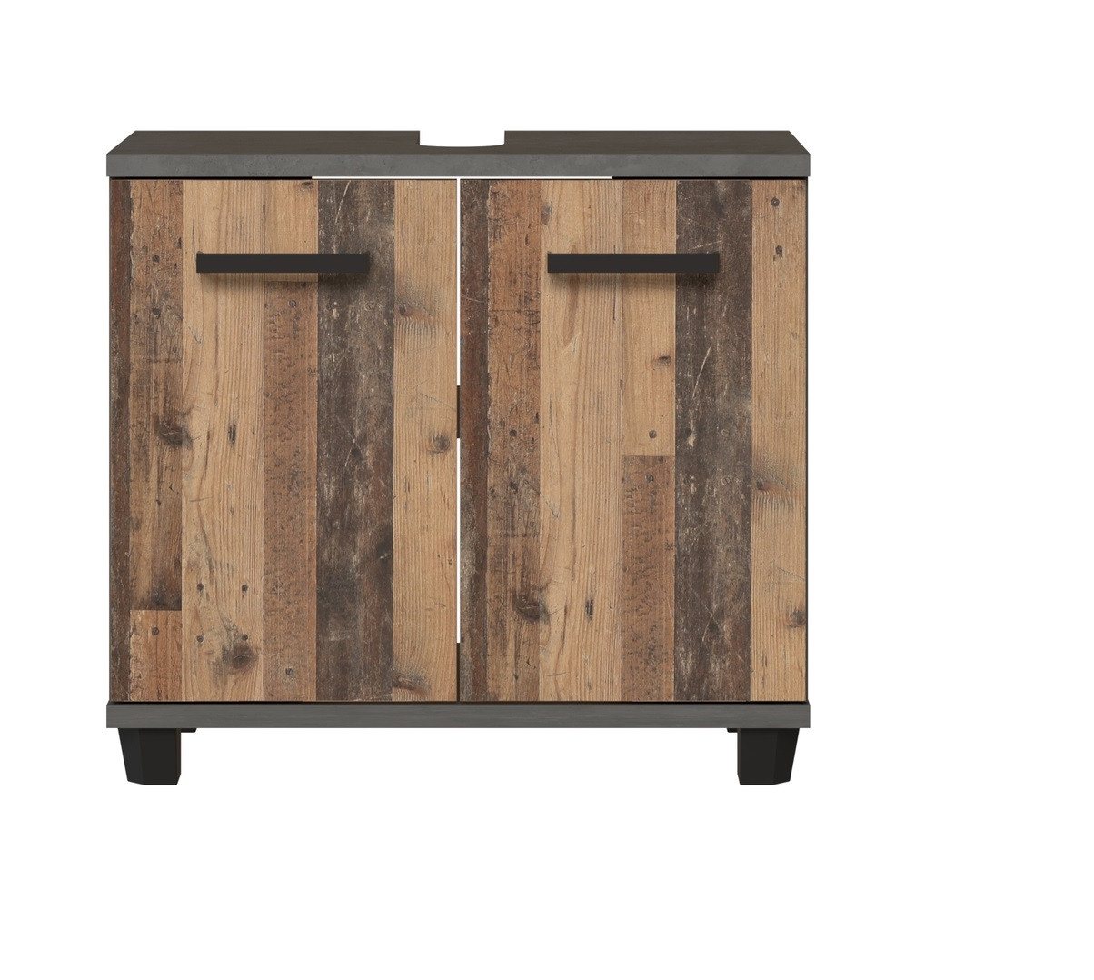 freiraum Waschbeckenunterschrank Veris 2 Türen, Old-Wood Vintage Dekor / Betonoptik - 68,6x62x34,8cm B/H/T freiraum Waschbeckenunterschrank Veris 2 Türen, Old-Wood Vintage Dekor / Betonoptik - 68,6x62x34,8cm B/H/T von freiraum