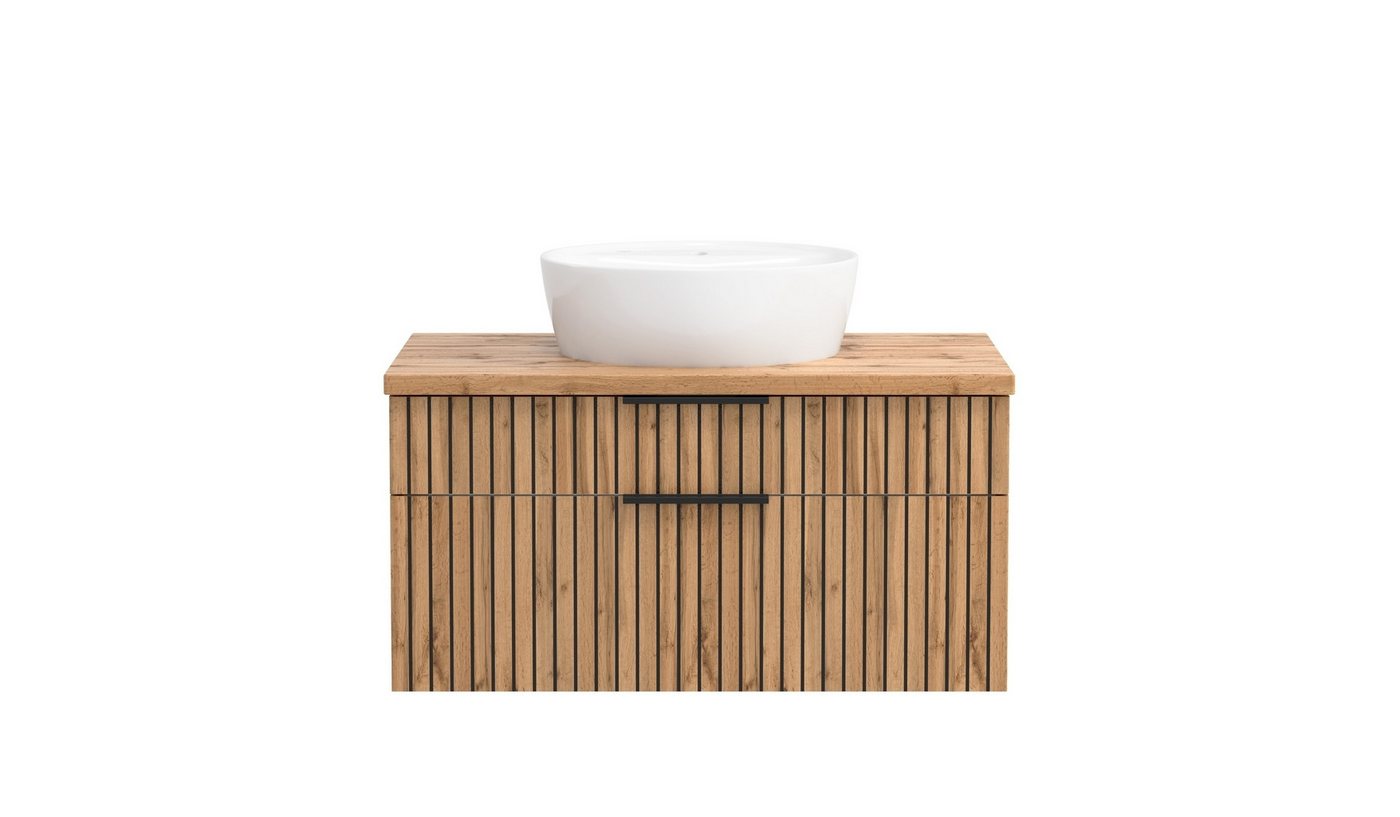 freiraum Waschtisch Nizza, in Wotaneiche-Dekor - 80x41x47cm (BxHxT) von freiraum