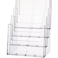 helit Tischprospekthalter, Kunststoff transparent, 4 x DIN A4 hoch, freistehend von helit