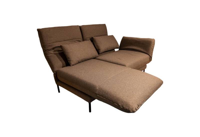 freistil ROLF BENZ 2-Sitzer Sofabank Liege 140 Stoff 3041 Zeltgrau Winkelfuß Schwarz Mit von freistil ROLF BENZ