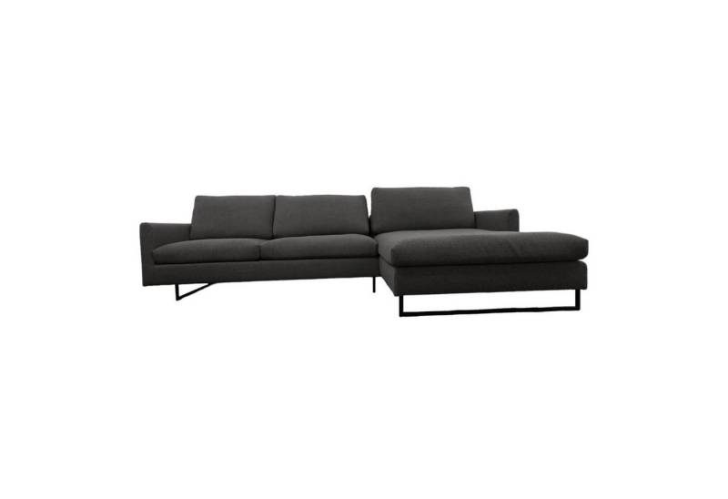 freistil ROLF BENZ Ecksofa Ecksofa 134 In Stoff 6466 Mittel Grau Fußgestell In Stahl Kufe von freistil ROLF BENZ