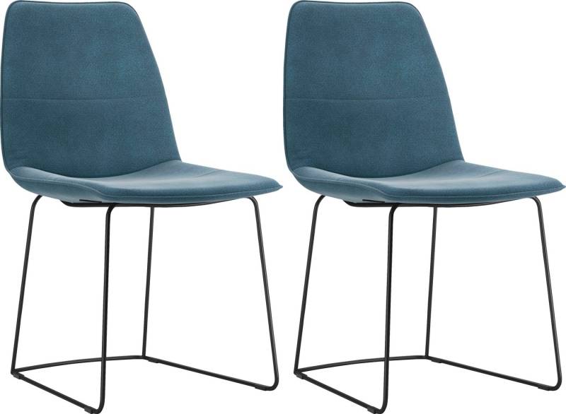 freistil ROLF BENZ Schalenstuhl 117 (2 St), mit schmalem Metallgestell in Schwarz, ohne Armlehne von freistil ROLF BENZ