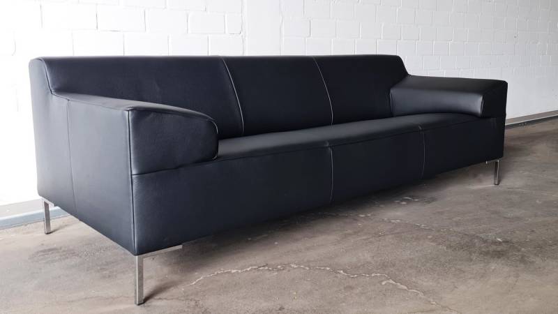 freistil ROLF BENZ Sofa ROLF BENZ Sofa Freistil 180 Couch Leder schwarz 200 cm, Leder von freistil ROLF BENZ