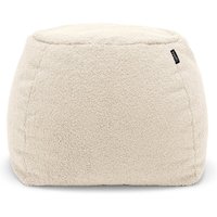 freistil - 173 Pouf (Teddy Edition), Ø 55 cm, cremeweiß (6530) von freistil Rolf Benz