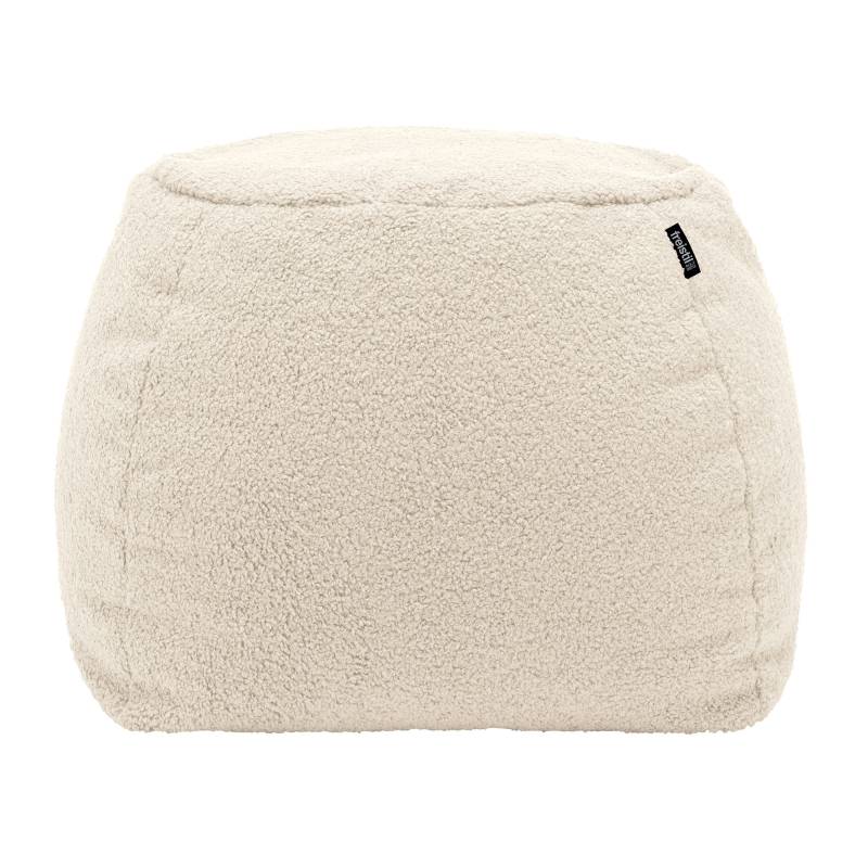 freistil Rolf Benz - freistil 173 Teddy Edition Pouf - cremeweiß /Stoff 6530 (100% Polyester)/H x Ø 37x55cm von freistil Rolf Benz