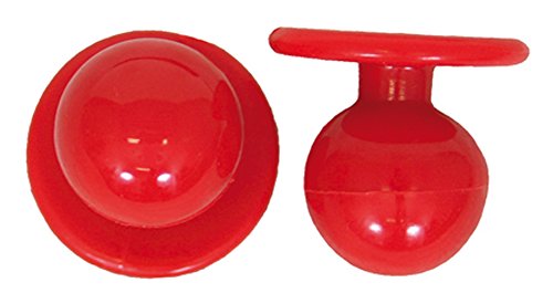 freitex-Set: 36 Kugelknöpfe für Kochjacken Damen und Herren - Kochjackenknöpfe (Rot, 36) von freitex