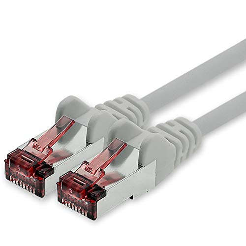 Netzwerkkabel Cat.6 0,25m grau - 1 x Ethernetkabel Lankabel Cat6 LAN Netzwerk Kabel Sftp Pimf Patchkabel 1000 Mbit s von freiwerk