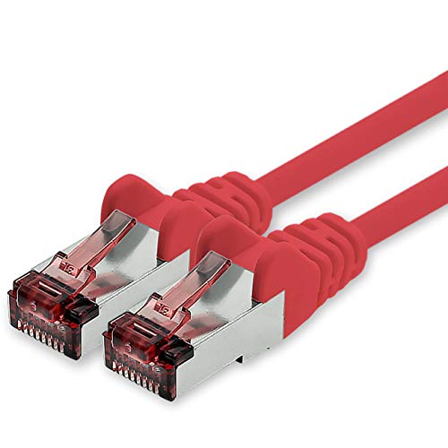 Netzwerkkabel Cat.6 0,25m rot - 1 x Ethernetkabel Lankabel Cat6 Lan Netzwerk Kabel Sftp Pimf Patchkabel 1000 Mbit s von freiwerk