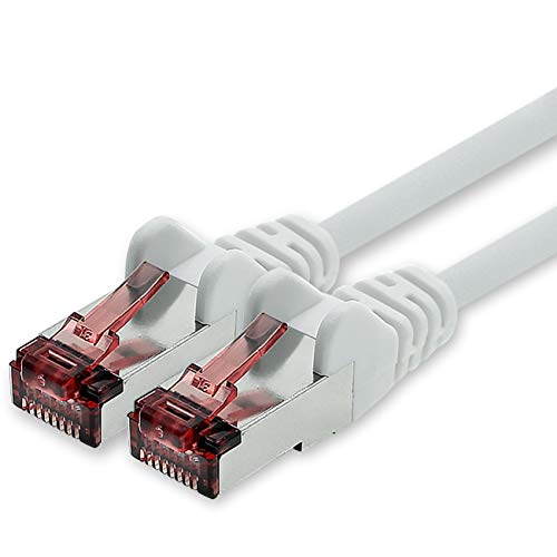 Netzwerkkabel Cat.6 1m weiß - 1 x Ethernetkabel Lankabel Cat6 Lan Netzwerk Kabel Sftp Pimf Patchkabel 1000 Mbit s von freiwerk