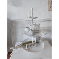 Große Imposante Etagere 3 Stöckig Aus Metall Shabby Chic Landhausstil von frenchandshabby