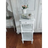 Hübsches Shabby Chic Telefonschränkchen Beistellschränkchen Kleine Kommode Pult von frenchandshabby
