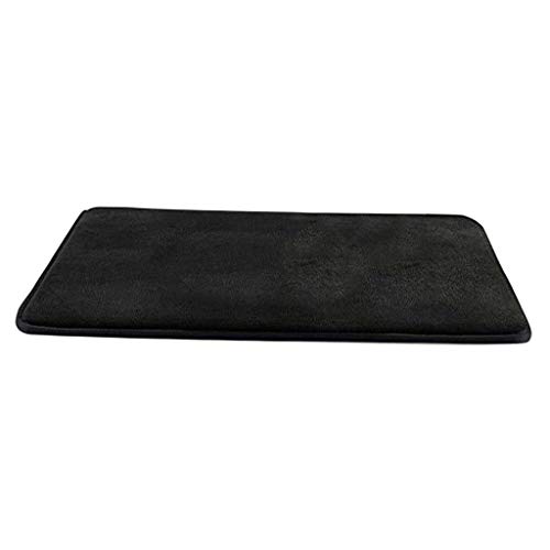 freneci Badteppichmatte, Memory Foam Badematte rutschfest Saugfähig 40x60cm / 50x80cm - Schwarz 40x60cm von Freneci