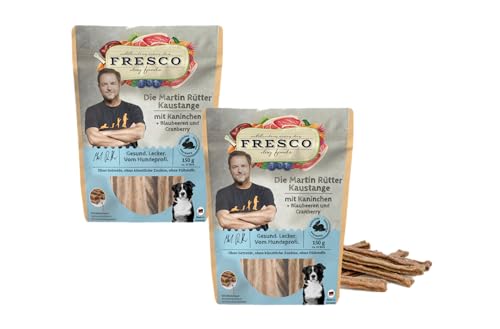 Fresco | Die Martin Rütter Kaustange mit mit Kaninchen, Blaubeeren und Cranberry | Doppelpack | 2X 150g | kauen trägt zur allgemeinen Zahn- und Maulhygiene bei von fresco