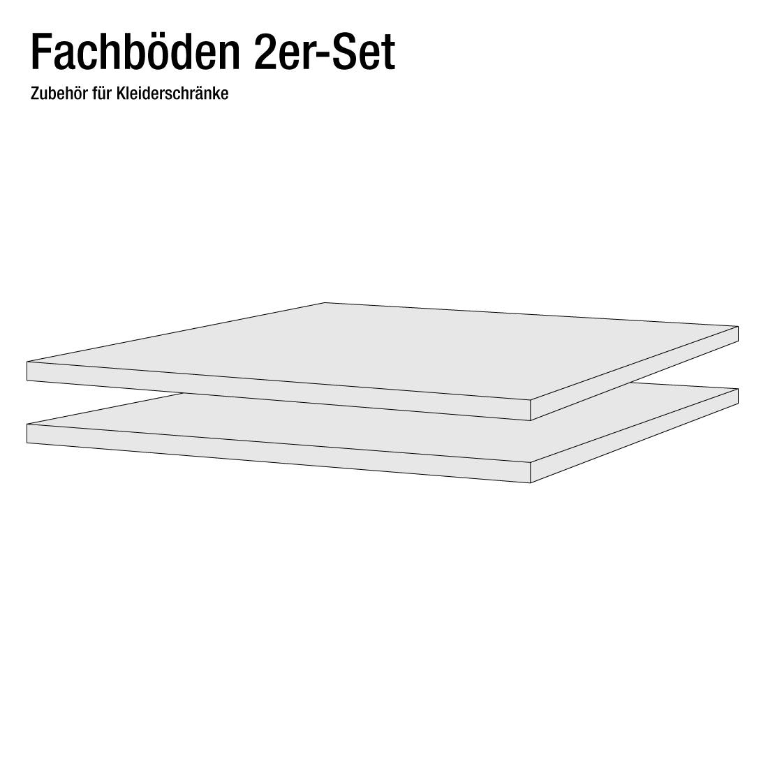 fresh to go 50er Fachboden Grau 48x2x54 cm (BxHxT) Spanplatte von fresh to go