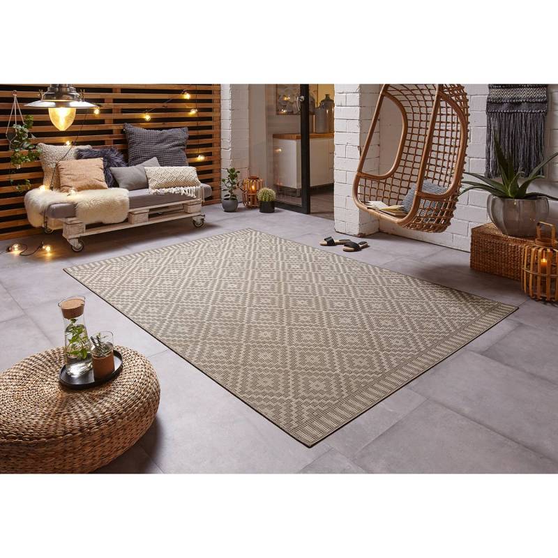 home24 In-/Outdoorteppich Breeze Braun/Beige/Taupe Webstoff 160 x 230cm von home24